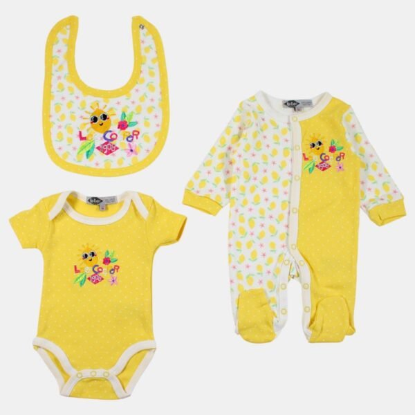 ensemble bodys 3 pièces jaune lee cooper