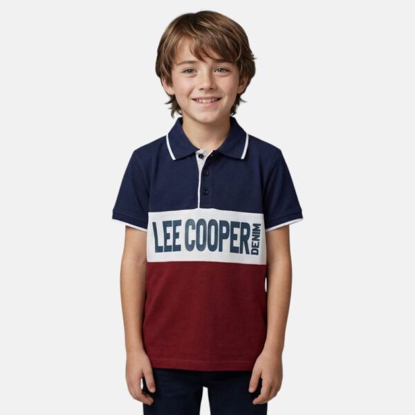 polo bleu/rouge lee cooper